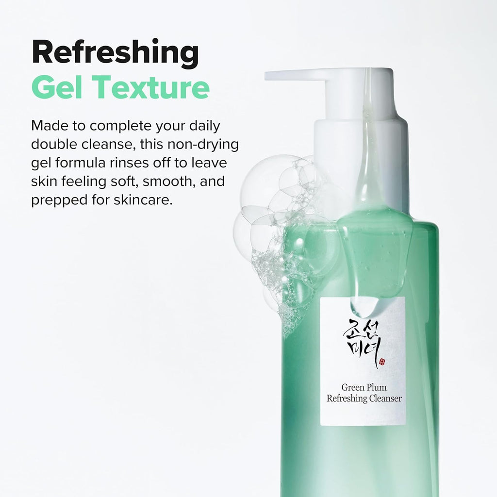 Joseon Beauty Green Plum Refreshing Gel Cleanser - Deep Pore Cleansing Face Wash for All Skin Types, 200ml (6.76 Fl. Oz)