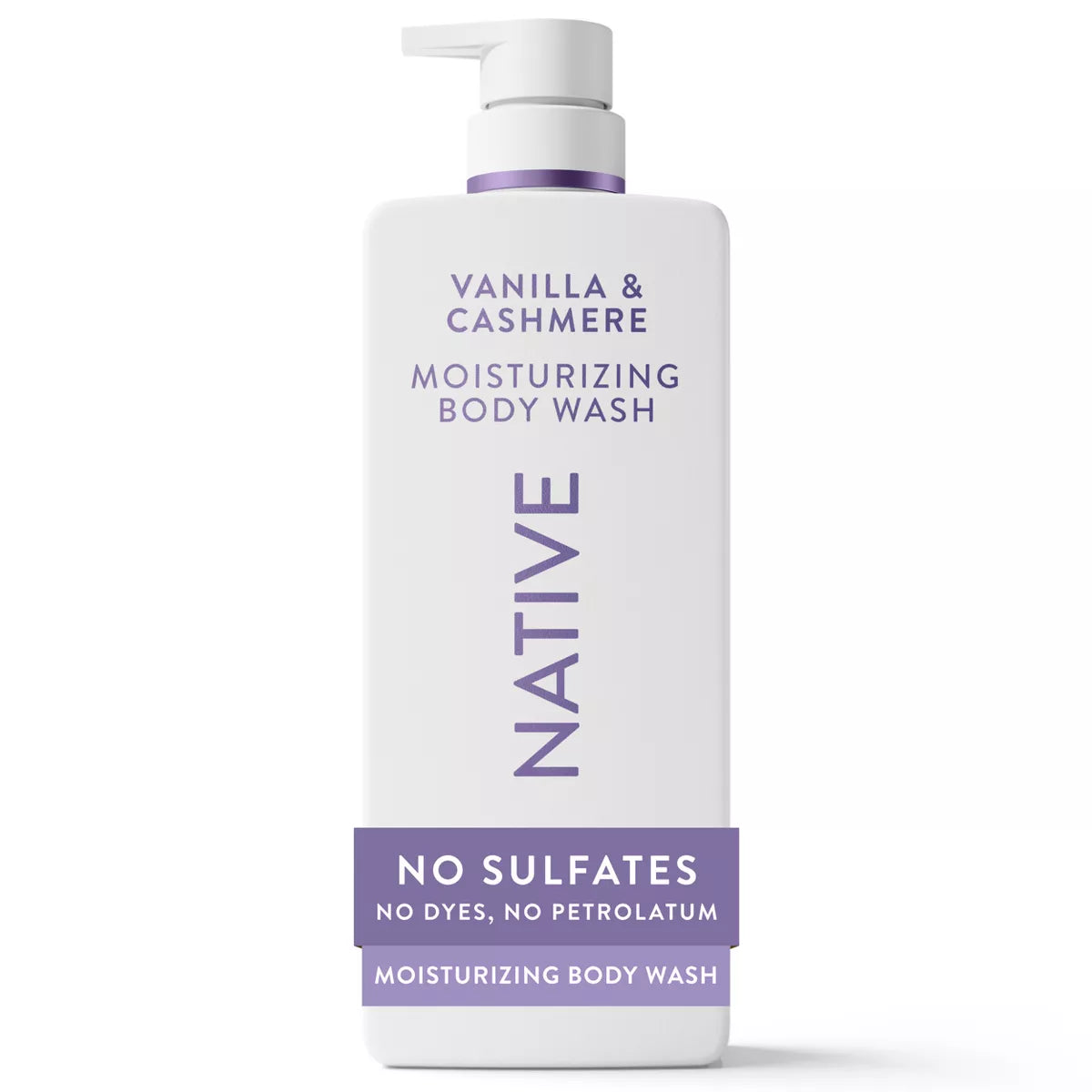 Native Moisturizing Bodywash - Vanilla & Cashmere - 22 Fl Oz: Paraben-Free, Sulfate-Free, Sensitive Skin, Whole Body
