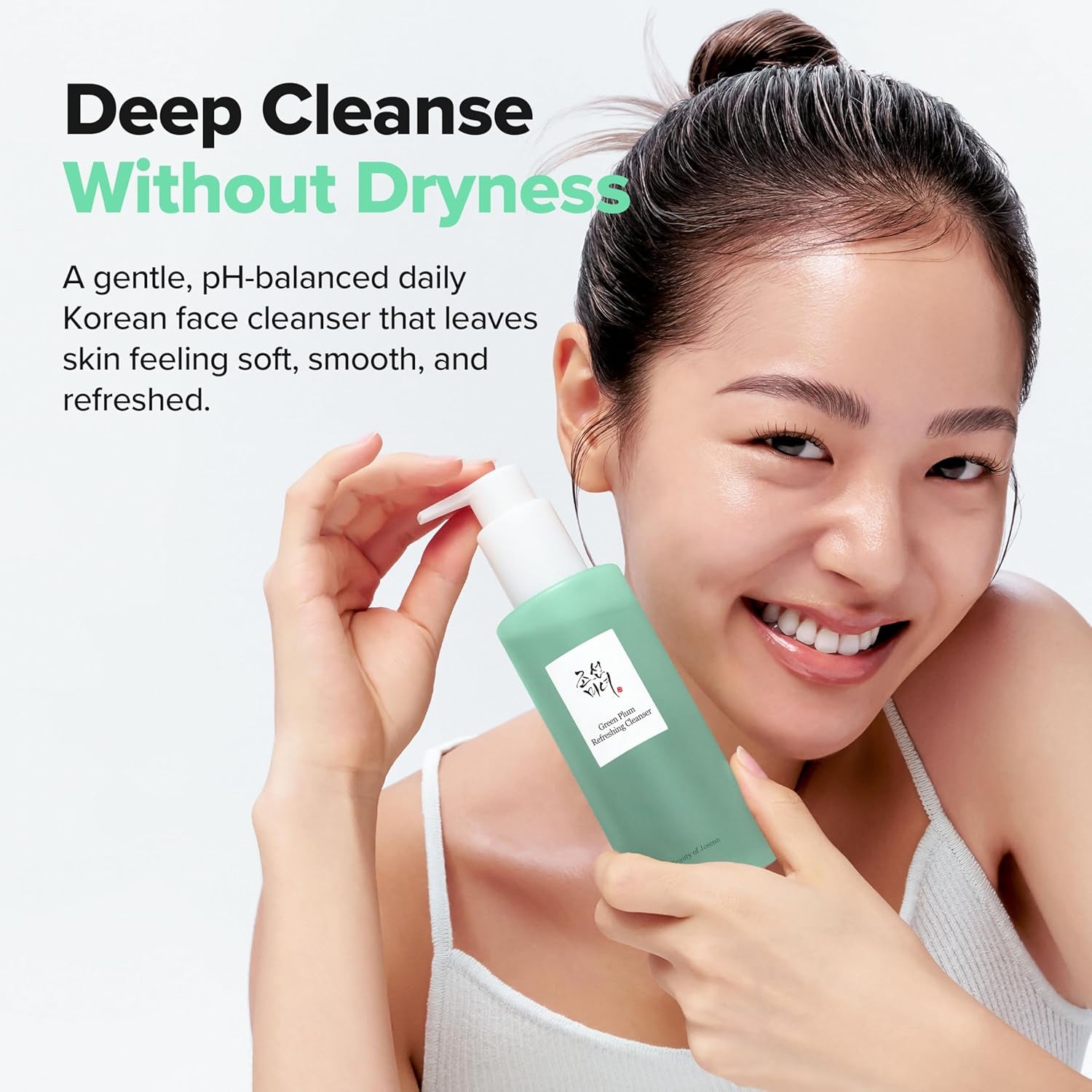 Joseon Beauty Green Plum Refreshing Gel Cleanser - Deep Pore Cleansing Face Wash for All Skin Types, 200ml (6.76 Fl. Oz)
