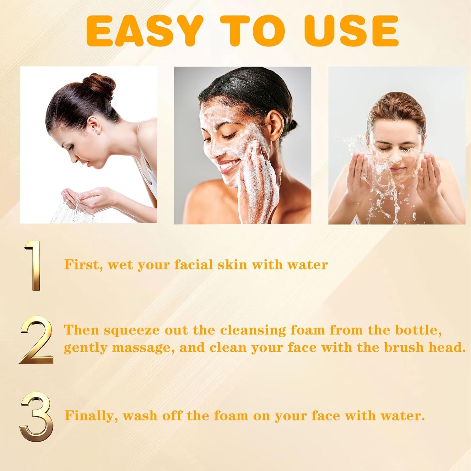 2Pcs Turmeric Facial Cleanser, Turmeric Face Wash, Turmeric Foaming Cleanser, Foaming Face Wash, Tumeric Face Wash, Turmeric Wash Facial Cleanser, Deep Clean and Firm Pores, 5.28 Fl.Oz/1Pcs