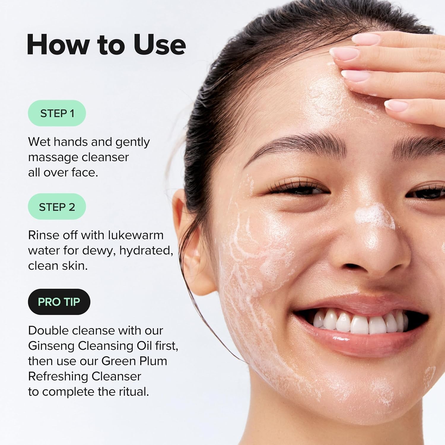Joseon Beauty Green Plum Refreshing Gel Cleanser - Deep Pore Cleansing Face Wash for All Skin Types, 200ml (6.76 Fl. Oz)