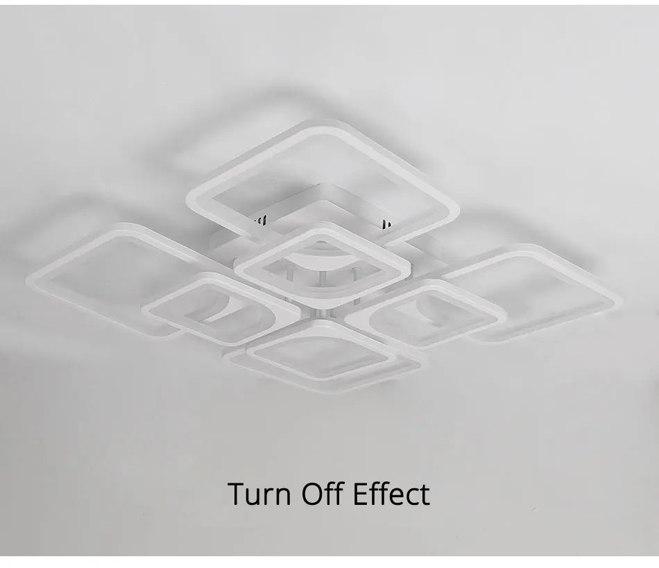 QIYIMEI Modern LED Chandeliers Dimmable White Indoor Lights For Bedroom Study Living Room Acrylic Lighting Fixture luster Lamps