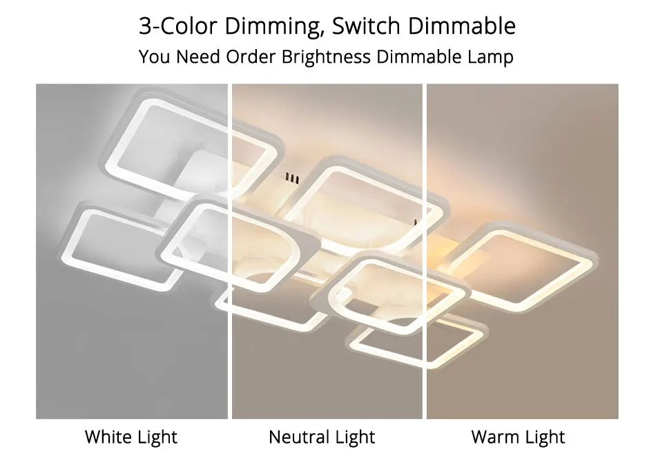 QIYIMEI Modern LED Chandeliers Dimmable White Indoor Lights For Bedroom Study Living Room Acrylic Lighting Fixture luster Lamps