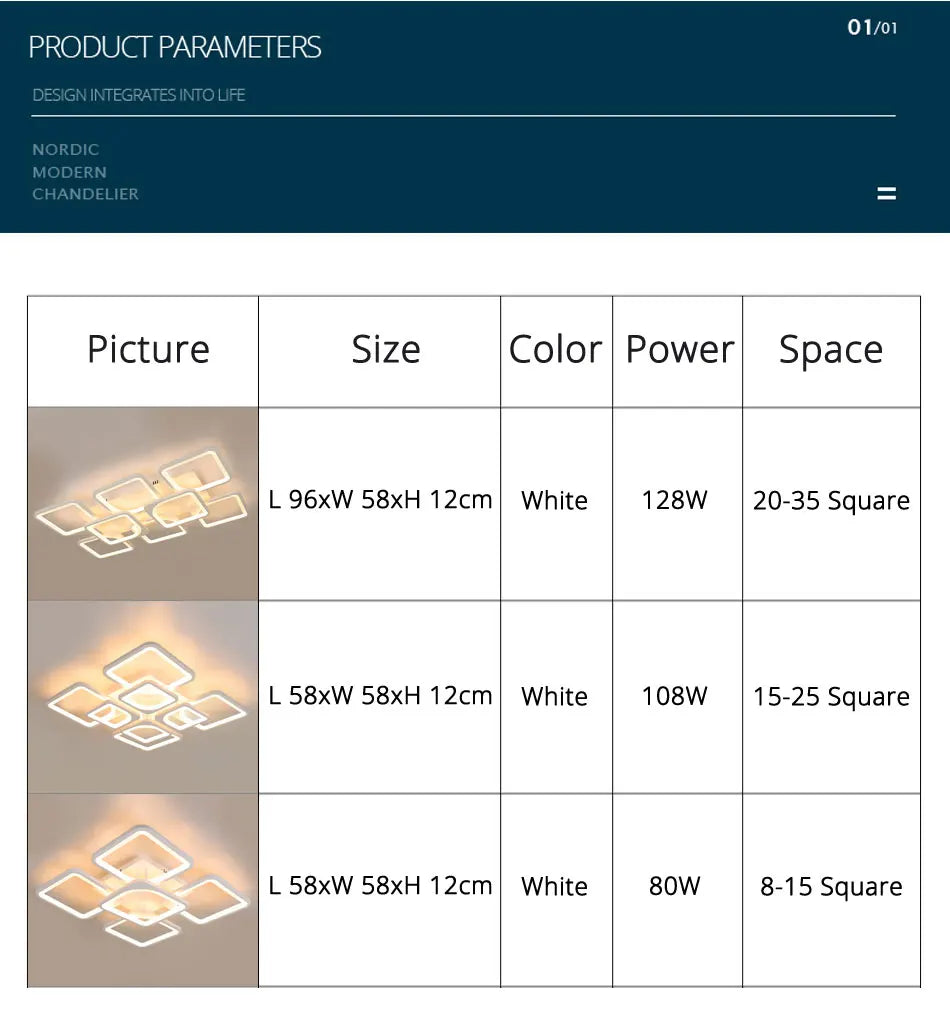 QIYIMEI Modern LED Chandeliers Dimmable White Indoor Lights For Bedroom Study Living Room Acrylic Lighting Fixture luster Lamps