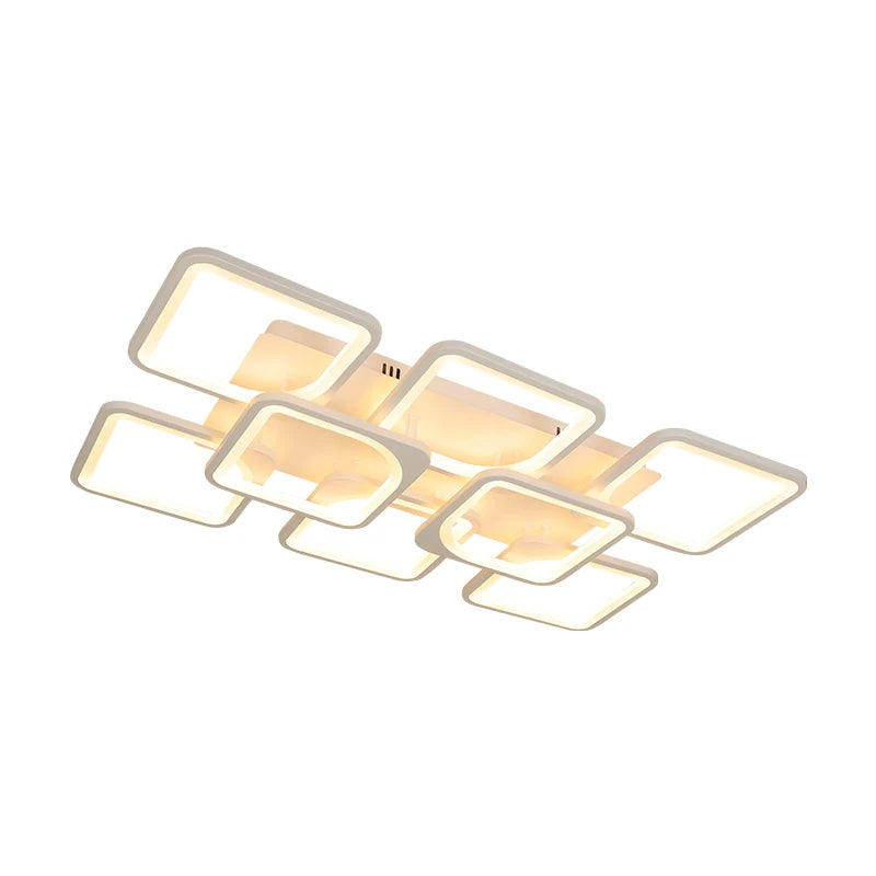 QIYIMEI Modern LED Chandeliers Dimmable White Indoor Lights For Bedroom Study Living Room Acrylic Lighting Fixture luster Lamps