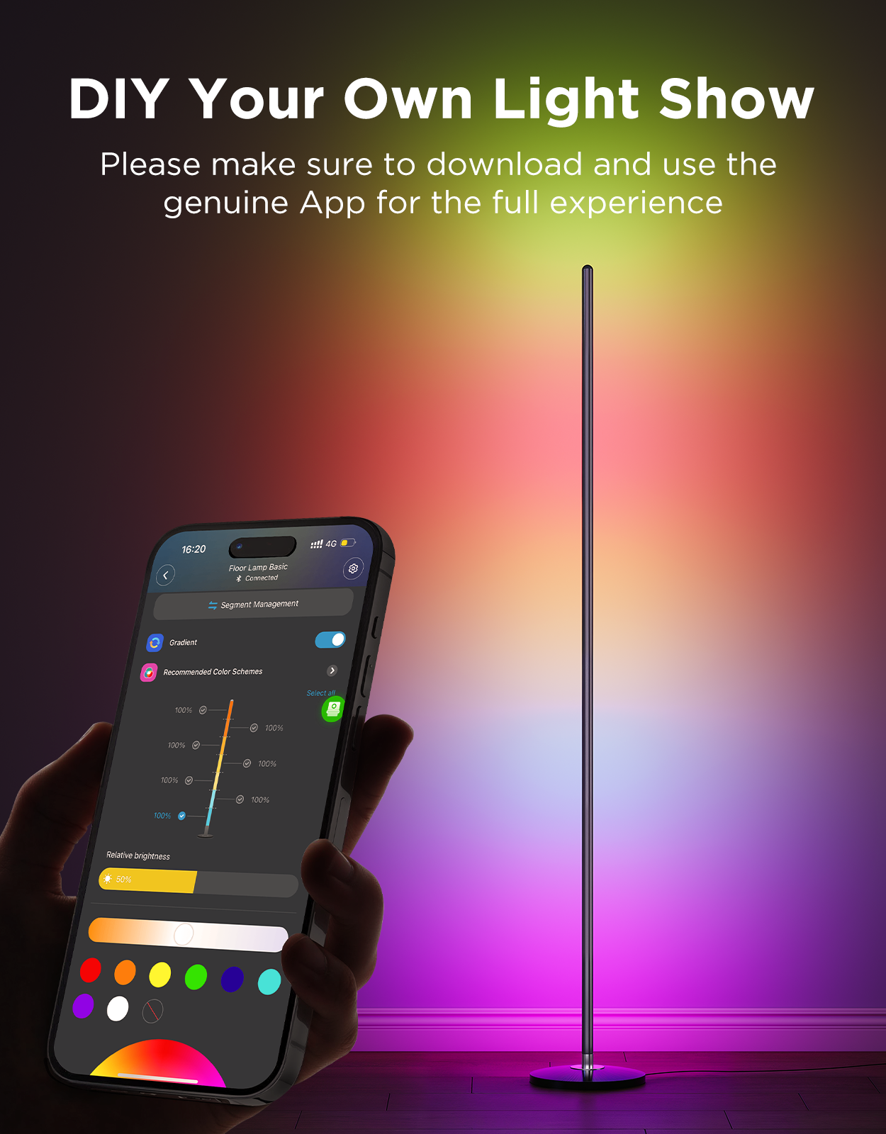 DIY color customization interface for smart lamp