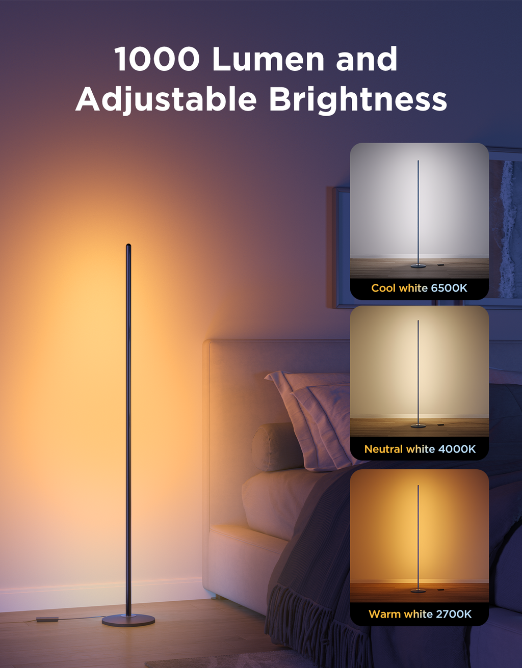 Smart floor lamp feature highlight