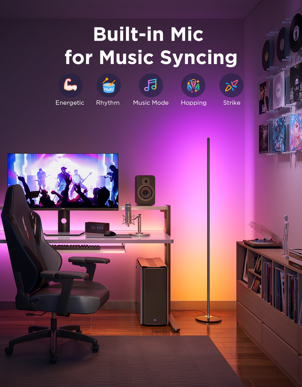 Smart floor lamp additional feature view