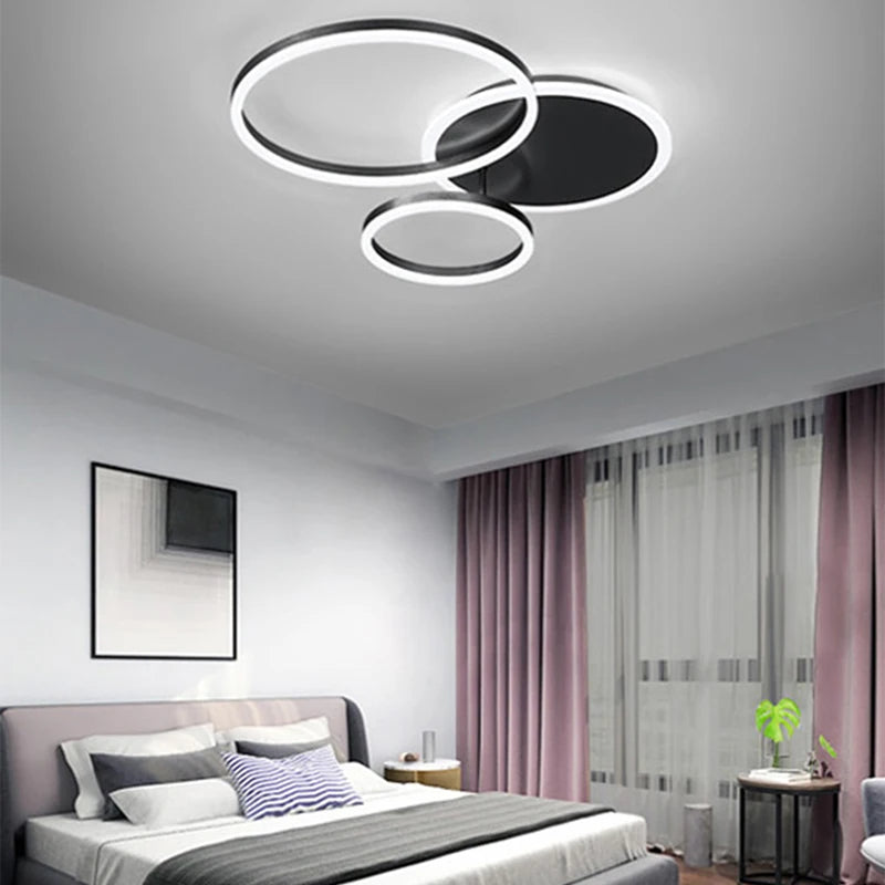 Modern Circular Ring LED Ceiling Chandelier Living Bedroom Dining Room Lamps Indoor Lights Home Decor Luminaire AC85-260V