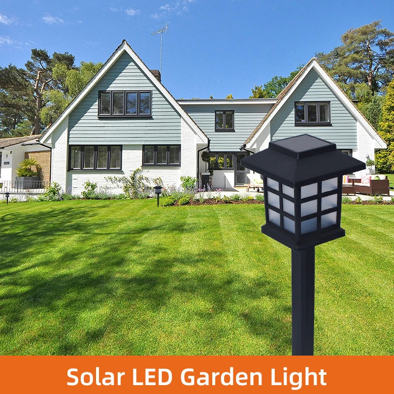 2Pcs Outdoor LED Solar Lights Solar Powered Garden Lamp Waterproof For Yard Patio Lawn Pathway Walkway Decoration Lighting