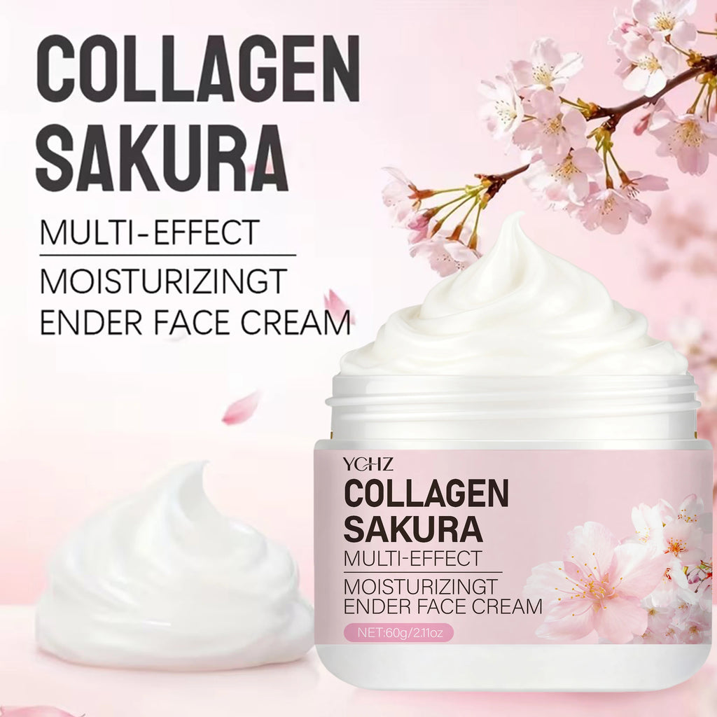 Sakura Cream Provides Sufficient Hydration for Dry Skin, with Collagen and Niacinamide It Helps Tighten and Lift the Skin, Smooth Out Skin Texture, and Even Out Skin Tone.