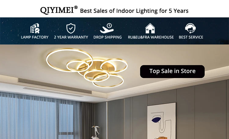 QIYIMEI Modern LED Chandeliers Dimmable White Indoor Lights For Bedroom Study Living Room Acrylic Lighting Fixture luster Lamps