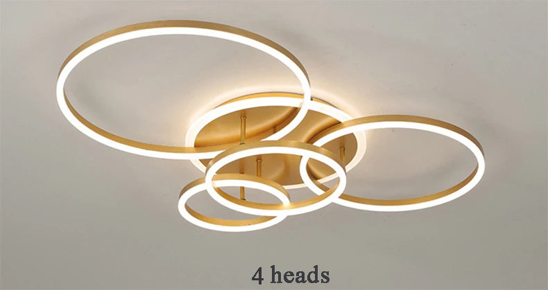 Modern Circular Ring LED Ceiling Chandelier Living Bedroom Dining Room Lamps Indoor Lights Home Decor Luminaire AC85-260V