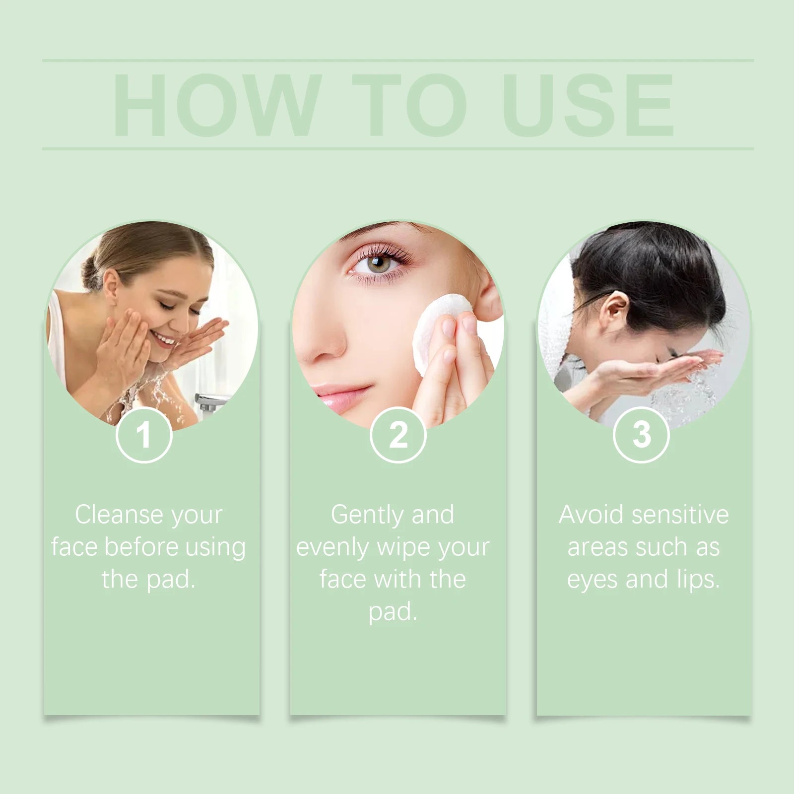 Salicylic Acid Cleaning Pads Reduce Pores Dirt Exfoliate Remove Dead Skin Gentle Oil Control Soothing Facial Care Cotton Pads