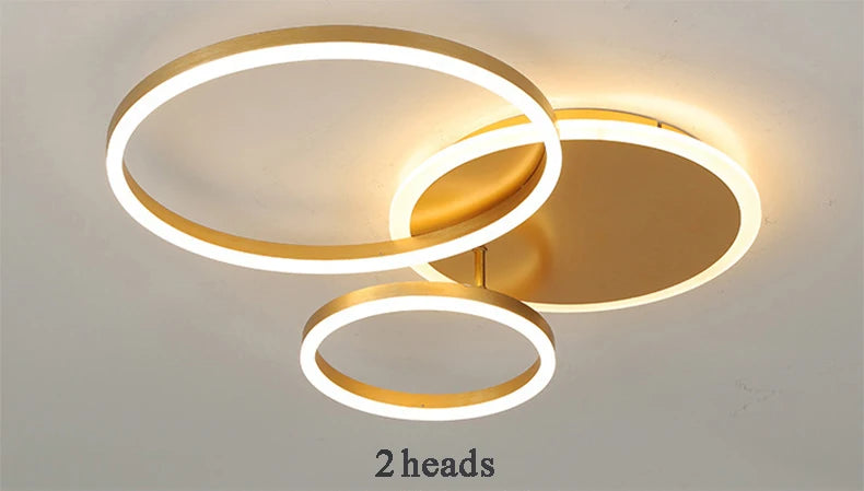 Modern Circular Ring LED Ceiling Chandelier Living Bedroom Dining Room Lamps Indoor Lights Home Decor Luminaire AC85-260V