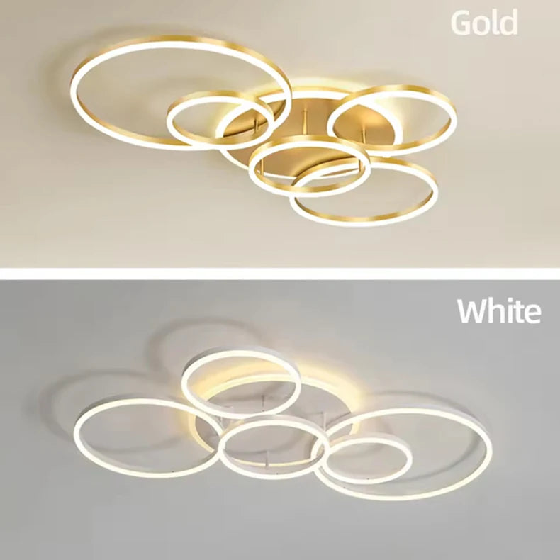 Modern Circular Ring LED Ceiling Chandelier Living Bedroom Dining Room Lamps Indoor Lights Home Decor Luminaire AC85-260V