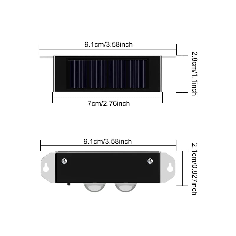 Solar Wall Lights Outdoor LED Lamp Waterproof Night Light for Garden, Pathway, Fence, Patio, Camping, Summer, Home Decor