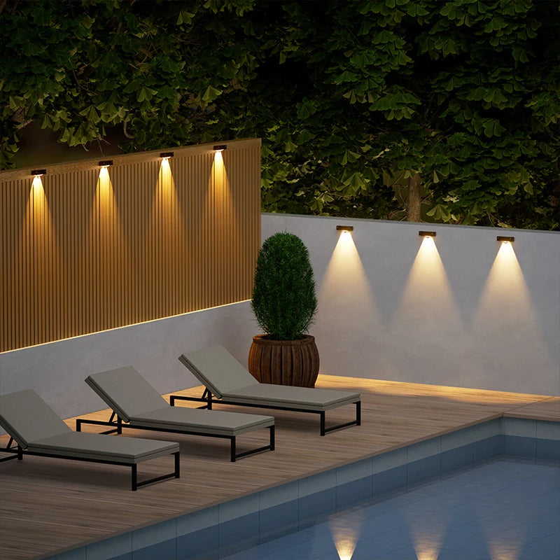 Solar Wall Lights Outdoor LED Lamp Waterproof Night Light for Garden, Pathway, Fence, Patio, Camping, Summer, Home Decor