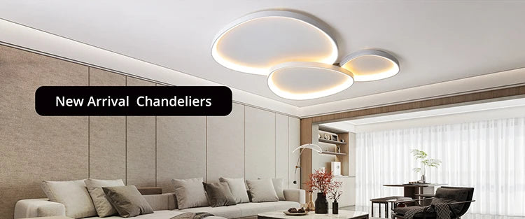 QIYIMEI Modern LED Chandeliers Dimmable White Indoor Lights For Bedroom Study Living Room Acrylic Lighting Fixture luster Lamps