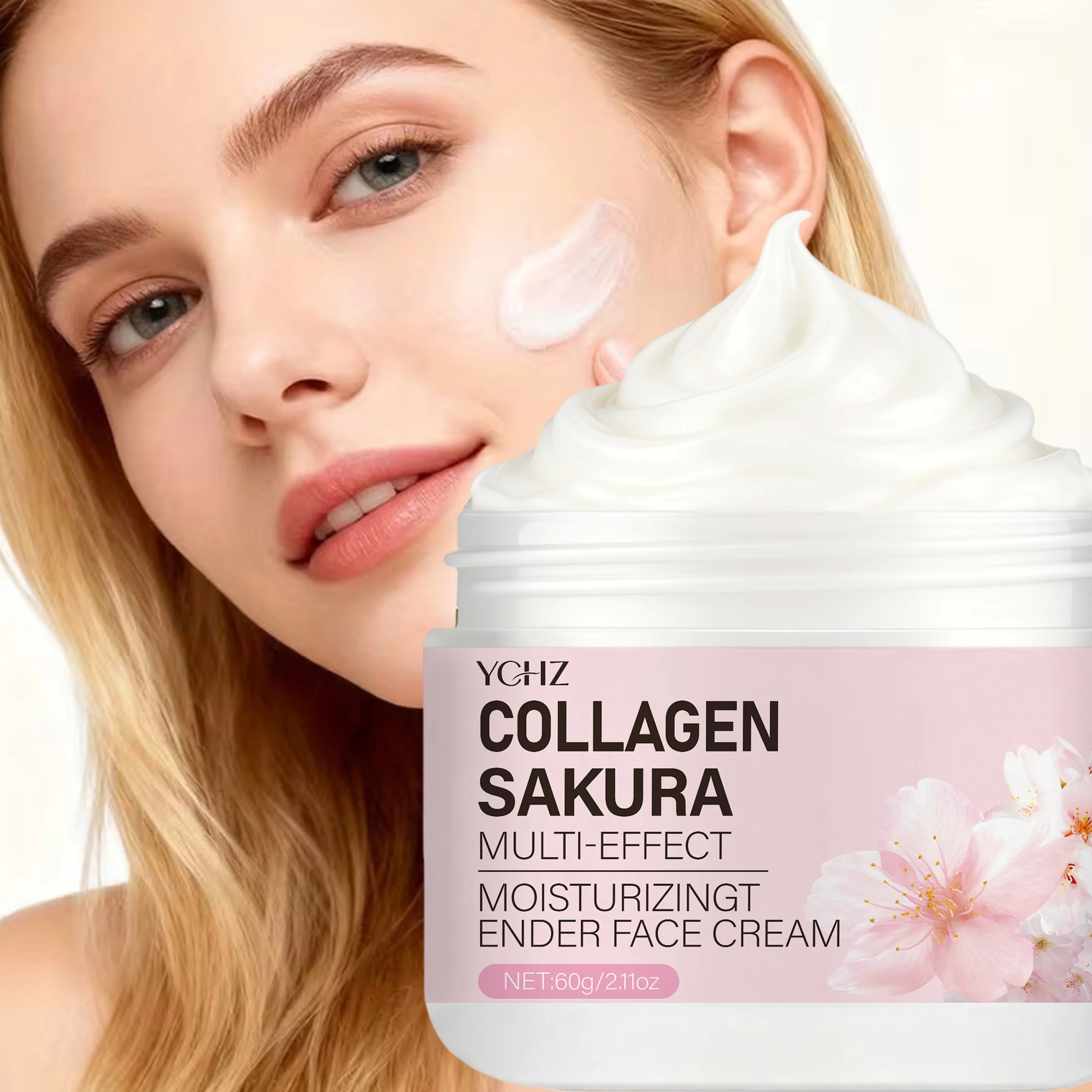 Sakura Cream Provides Sufficient Hydration for Dry Skin, with Collagen and Niacinamide It Helps Tighten and Lift the Skin, Smooth Out Skin Texture, and Even Out Skin Tone.