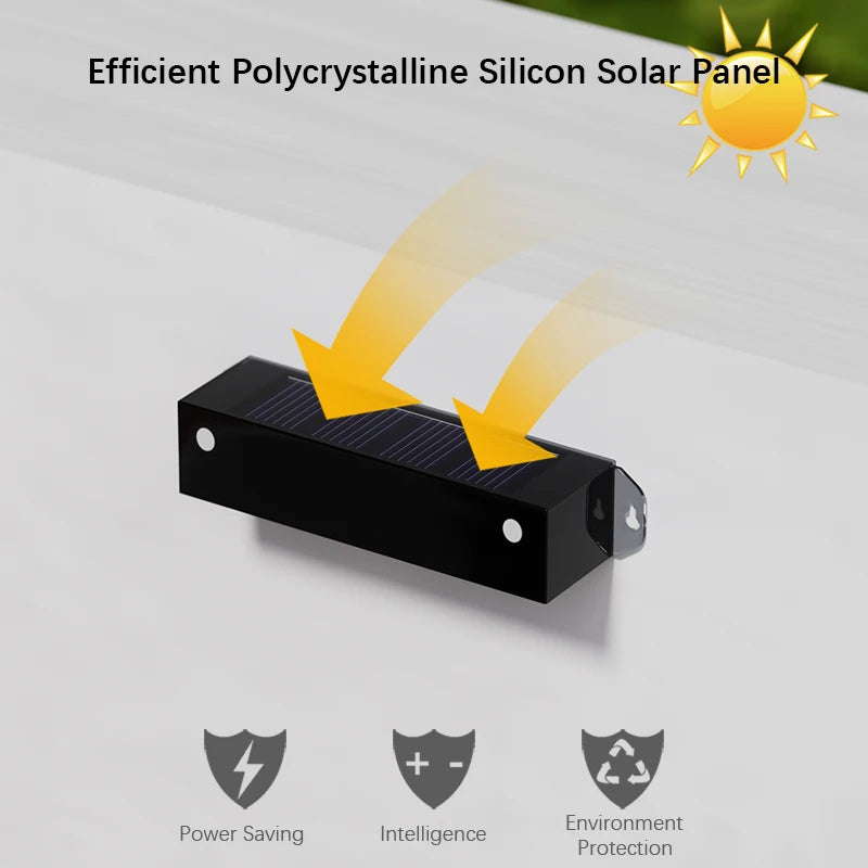 Solar Wall Lights Outdoor LED Lamp Waterproof Night Light for Garden, Pathway, Fence, Patio, Camping, Summer, Home Decor