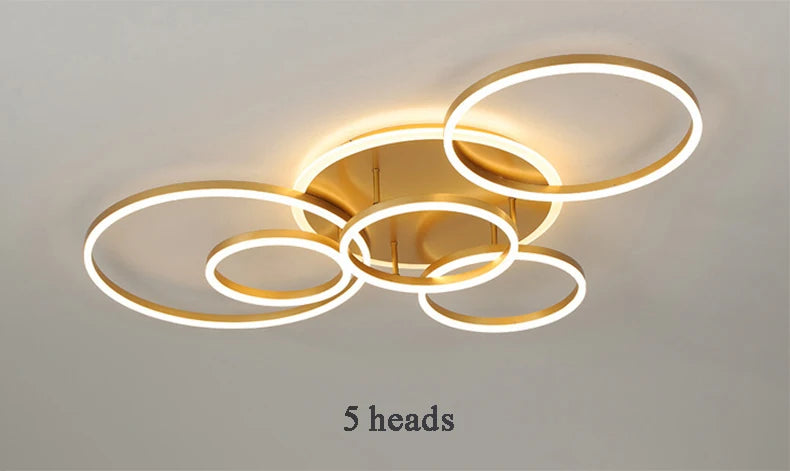Modern Circular Ring LED Ceiling Chandelier Living Bedroom Dining Room Lamps Indoor Lights Home Decor Luminaire AC85-260V