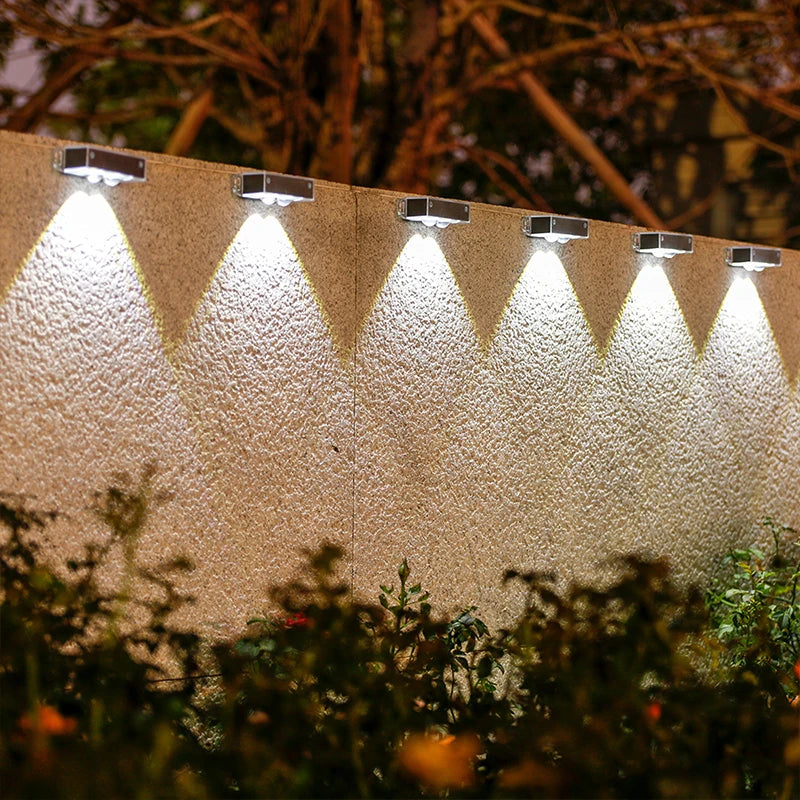 Solar Wall Lights Outdoor LED Lamp Waterproof Night Light for Garden, Pathway, Fence, Patio, Camping, Summer, Home Decor