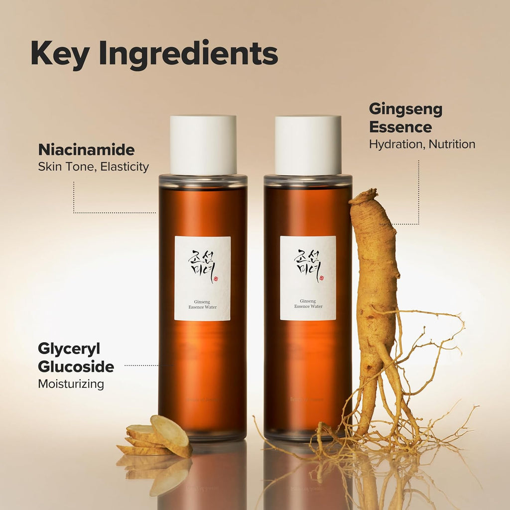Ginseng Essence Water Hydrating Toner for Dry and Dull Skin - Korean Moisturizing Skincare for All, 150ml (5.07 fl oz)